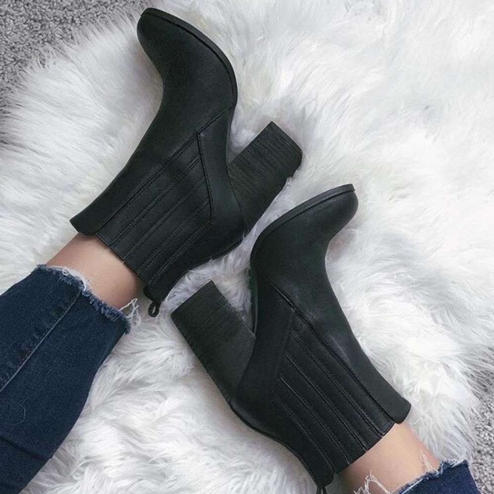 Call It Spring Black Ankle Boots Size 9